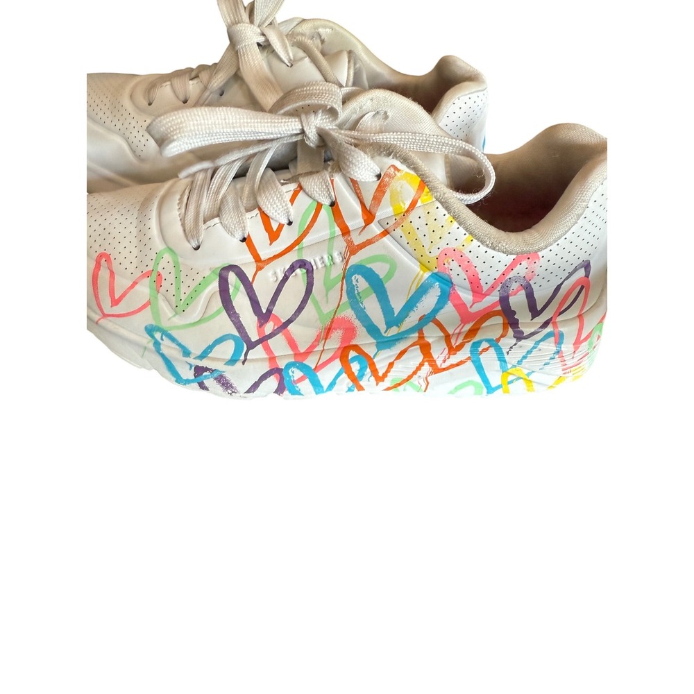 Skechers Girls Sneaker White Heart Size 2‎